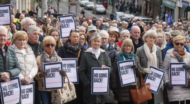 Crowds Gather In Omagh To Demand End To Violence After Police Officer’s Shooting