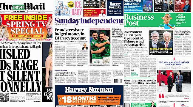 What The Papers Say: Sunday's Front Pages