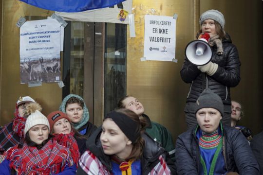 Greta Thunberg Joins Protest Over Wind Farm On Land Used By Reindeer Herders
