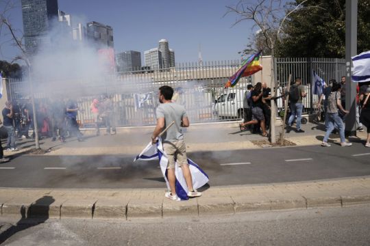 Protests Over Legal Overhaul In Israel Turn Violent As Police Fire Stun Grenades