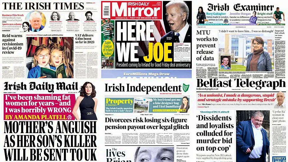 What The Papers Say: Friday's Front Pages