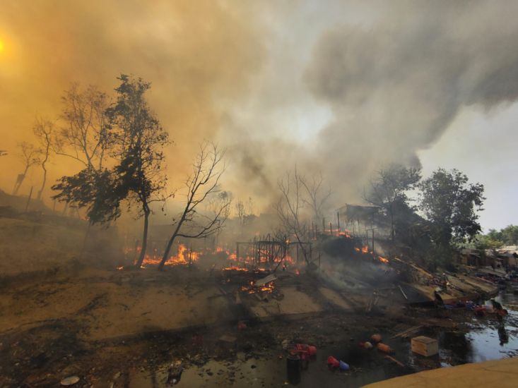 Fire Hits Crowded Rohingya Refugee Camp In Bangladesh