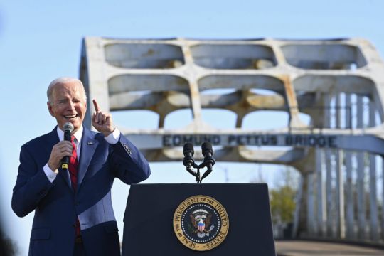 Joe Biden Calls For Voting Protections As He Visits Civil Rights March Site