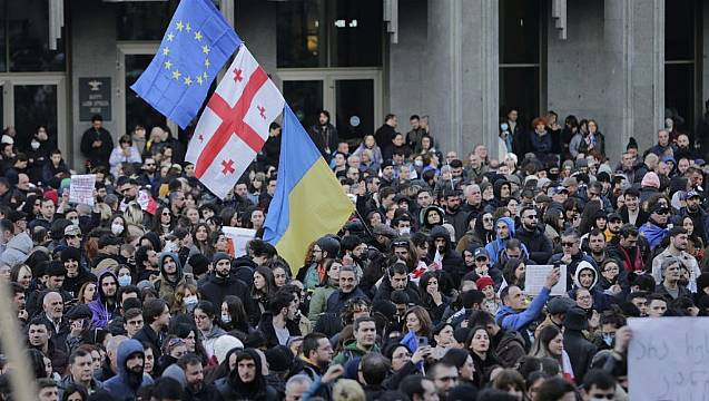 Georgian Police Use Water Cannon And Tear Gas To Disperse Protesters