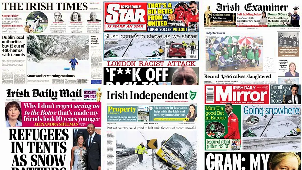 What The Papers Say: Friday's Front Pages