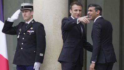 Rishi Sunak And Emmanuel Macron Discuss Migrant Crossings In Paris Meeting