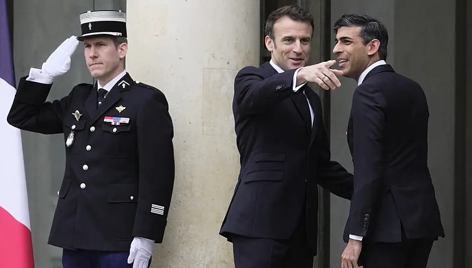 Rishi Sunak And Emmanuel Macron Discuss Migrant Crossings In Paris Meeting