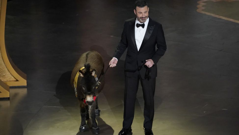 Oscars Host Welcomes Donkey On Stage In Nod To The Banshees Of Inisherin