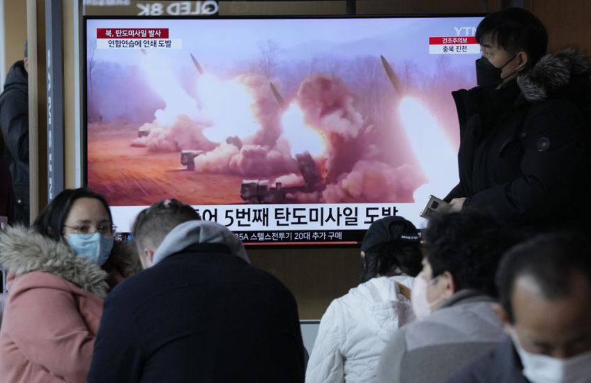 North Korea Launches Two Missiles To Sea As Allies Hold Drills