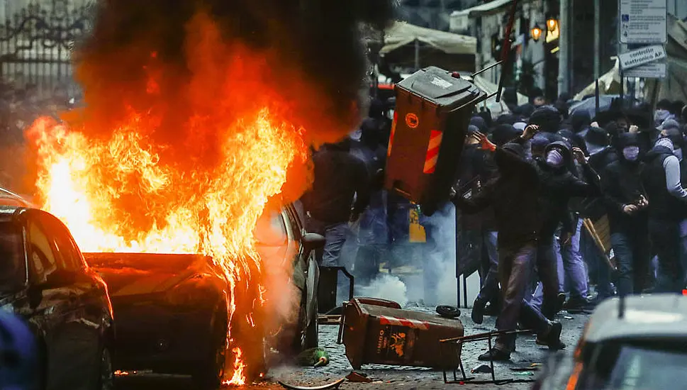 Fans Clash In Italy Ahead Of Napoli-Eintracht Frankfurt Champions League Tie