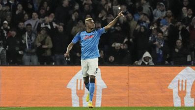 Osimhen Brace Eases Impressive Napoli Into Champions League Last-Eight