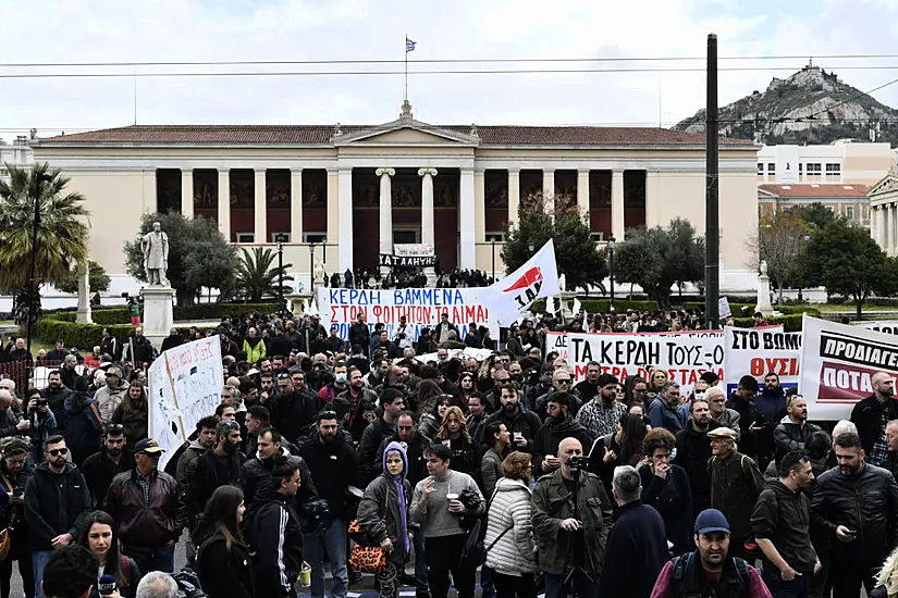 Greek Unions Launch General Strike Over Rail Disaster