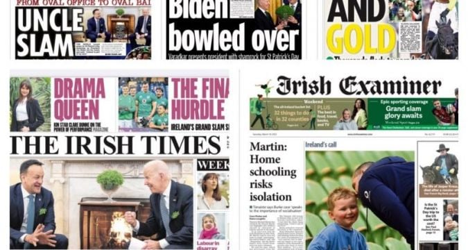 What The Papers Say: Saturday's Front Pages