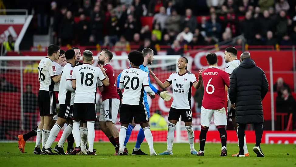 Man Utd Charged By Fa For Surrounding Referee During Fulham Fa Cup Tie