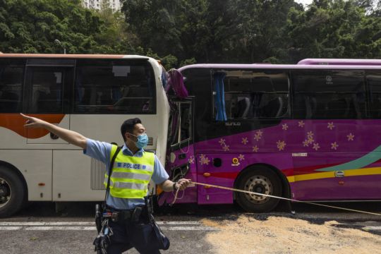 Eighty-Seven People Hurt In Bus Pile-Up In Hong Kong