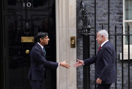 Sunak Welcomes Under-Fire Israeli Prime Minister To Downing Street