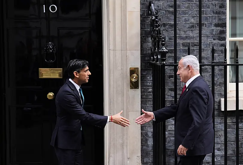 Sunak Welcomes Under-Fire Israeli Prime Minister To Downing Street