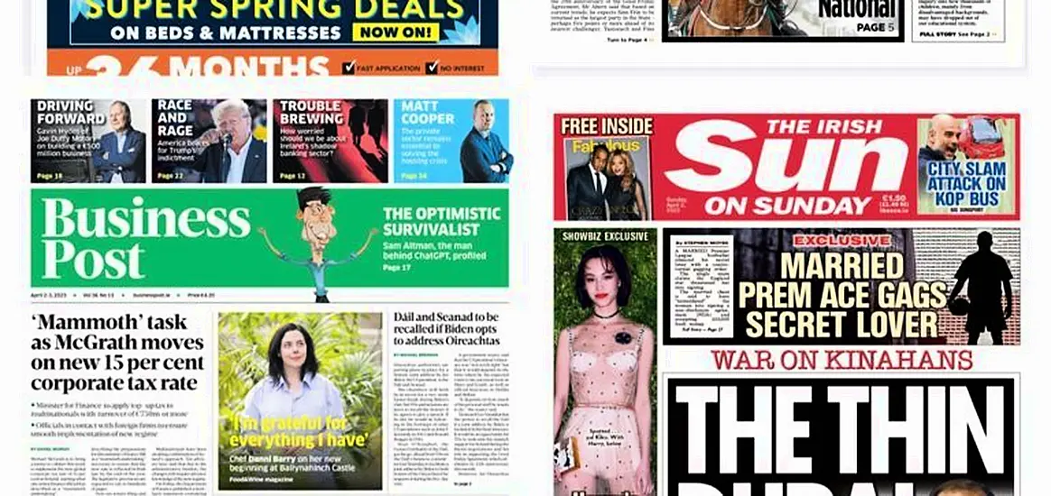 What The Papers Say: Sunday's Front Pages