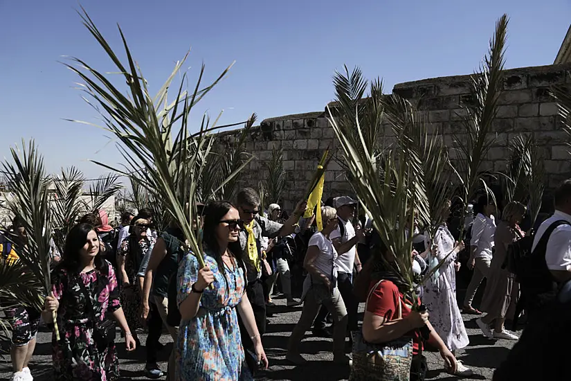 Christian Faithful Mark Palm Sunday In Jerusalem