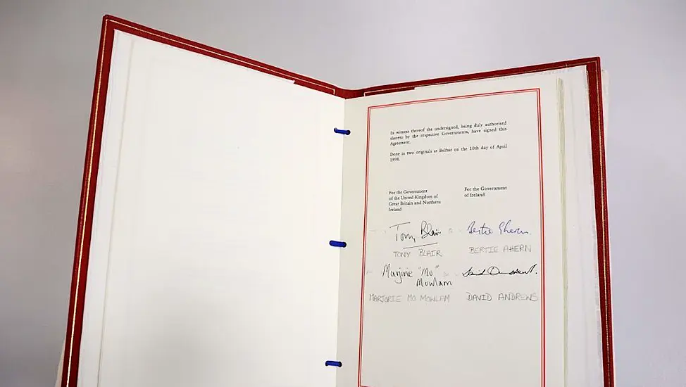 Good Friday Agreement Document Goes On Display In Belfast