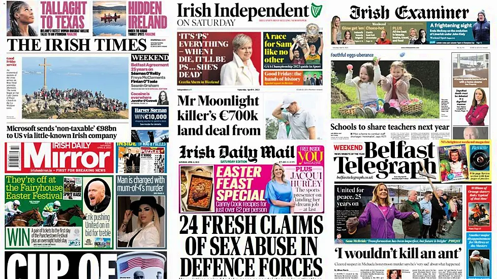 What The Papers Say: Saturday's Front Pages