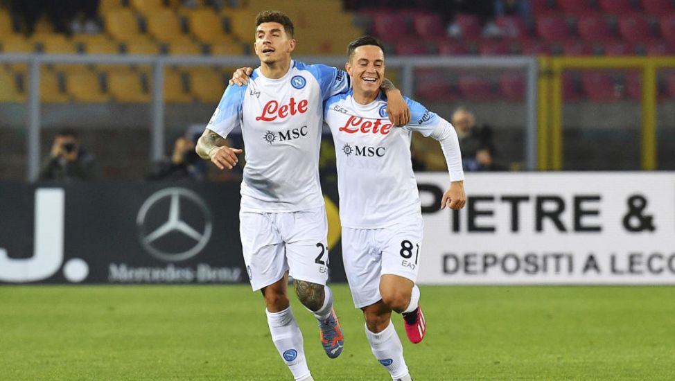 Napoli Get Serie A Title Charge Back On Track With Victory At Lecce