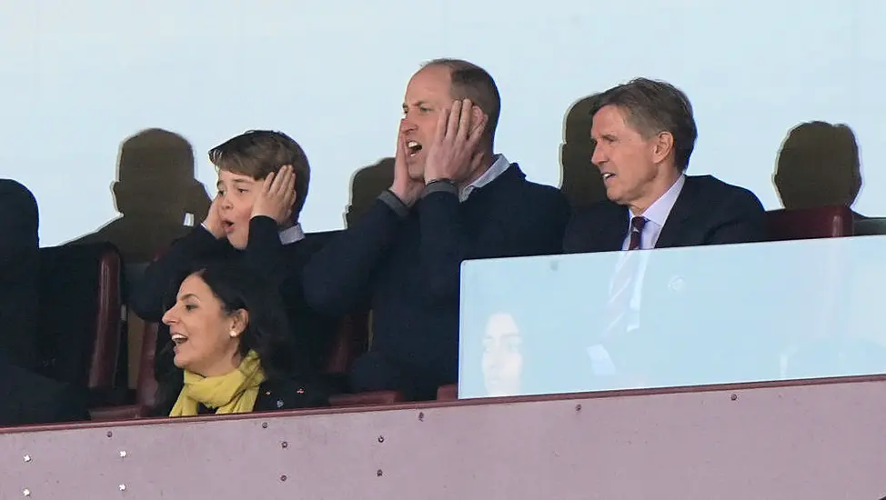 Britain's Prince George Joins William To Cheer On Aston Villa