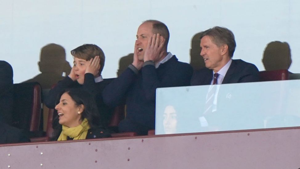 Britain's Prince George Joins William To Cheer On Aston Villa