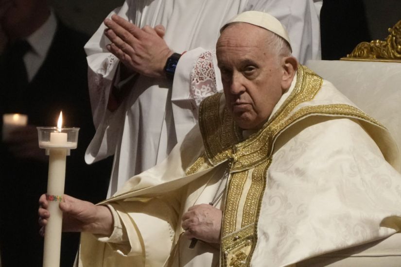 Pope Francis Returns To Public Eye For Easter Vigil Mass