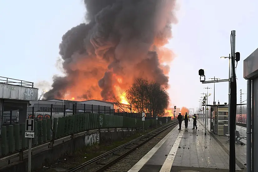 Large Hamburg Fire Sparks Public Safety Alert And Hits Train Services