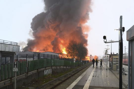 Large Hamburg Fire Sparks Public Safety Alert And Hits Train Services