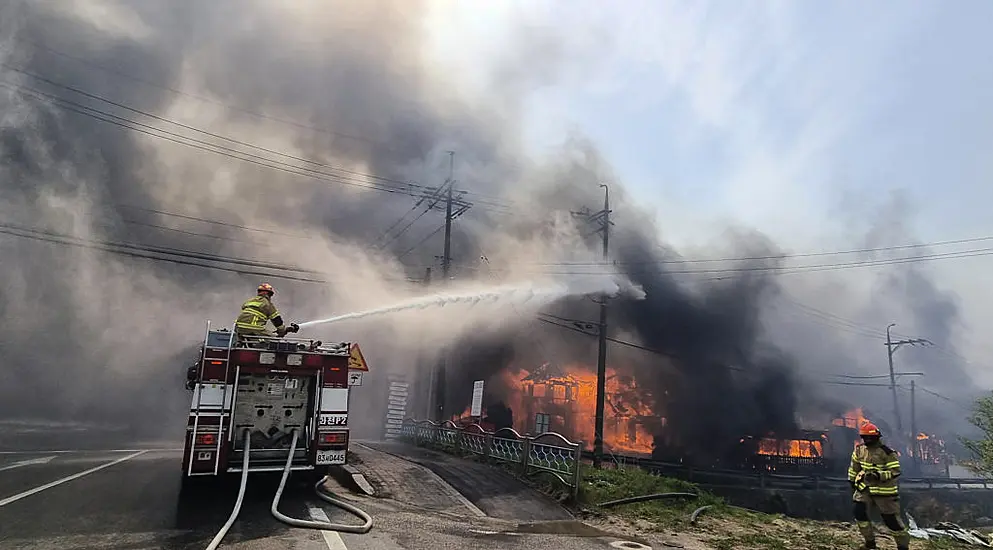 Hundreds Flee Wildfire In Coastal City In South Korea