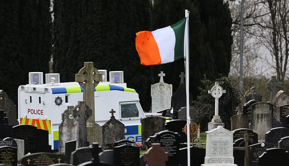 Security Operation Mounted At Cemetery Following Republican Easter Event