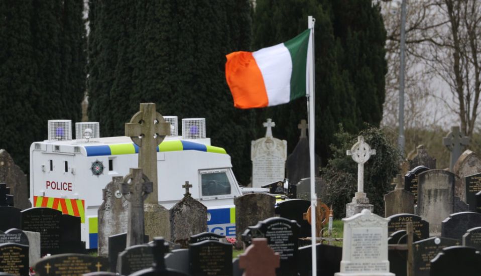 Security Operation Mounted At Cemetery Following Republican Easter Event