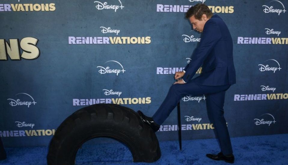 Jeremy Renner Uses Scooter And Cane On First Red Carpet Since Snowplough Injury