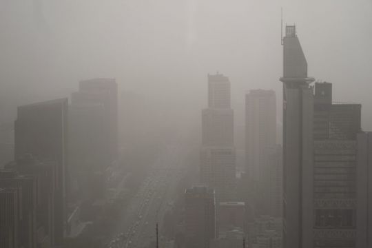 Northern China Blanketed With Floating Sand And Dust