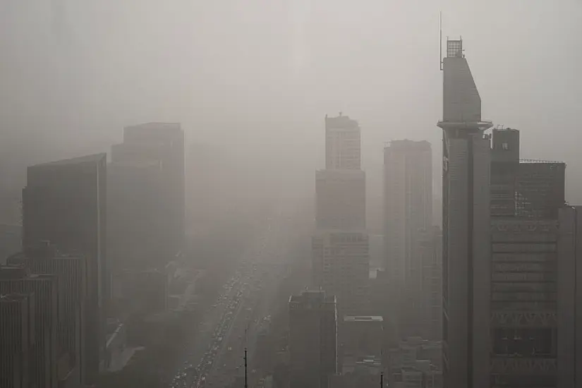 Northern China Blanketed With Floating Sand And Dust