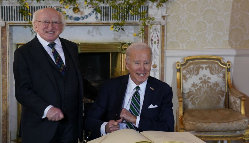 'Your Feet Will Bring You Where Your Heart Is,' Biden Writes In Áras Visitors' Book