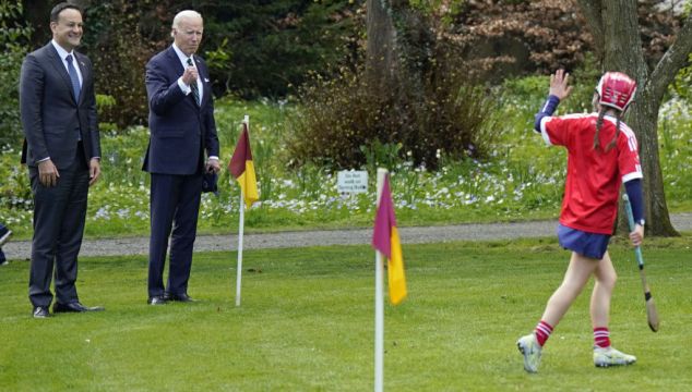 Biden Almost Called Upon As Ball Boy In Gaelic Games Demonstration