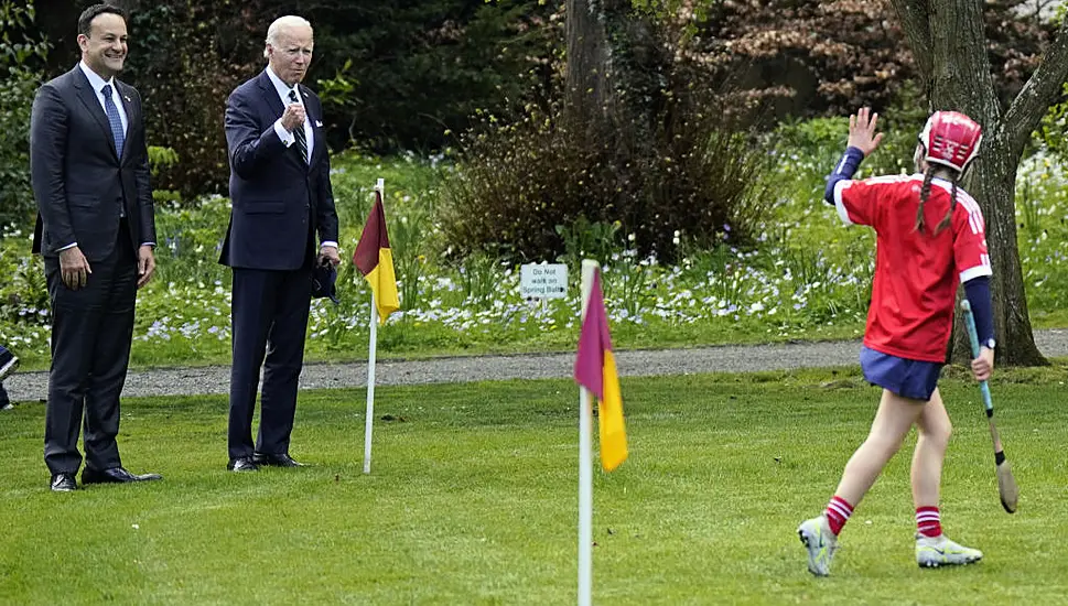 Biden Almost Called Upon As Ball Boy In Gaelic Games Demonstration