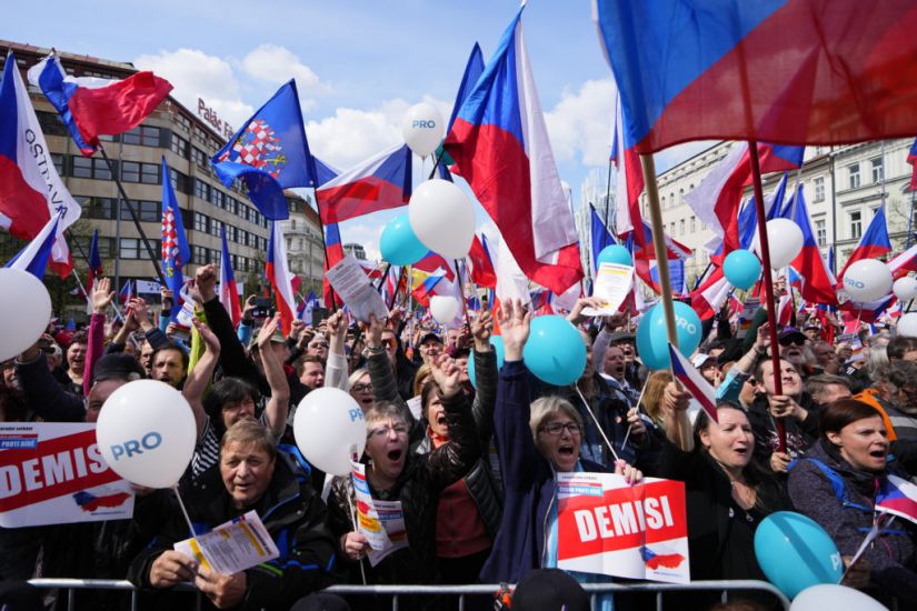 Thousands Take To Streets For Anti-Government Protest In Prague