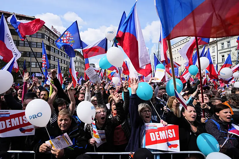 Thousands Take To Streets For Anti-Government Protest In Prague