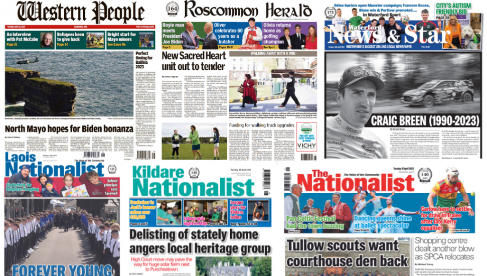 What The Regional Papers Say: Craig Breen Remembered; Mayo Hopes For 'Biden Bonanza'