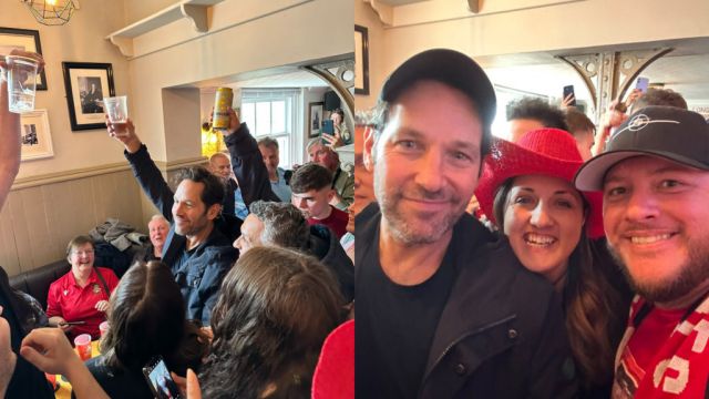 Paul Rudd Drinks Beer And Sings Chants With Fans At Wrexham Pub