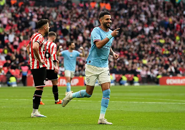 Riyad Mahrez Treble Cuts Down Blades And Takes Manchester City To Fa Cup Final