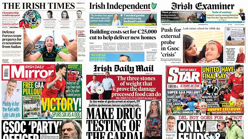 What The Papers Say: Monday's Front Pages