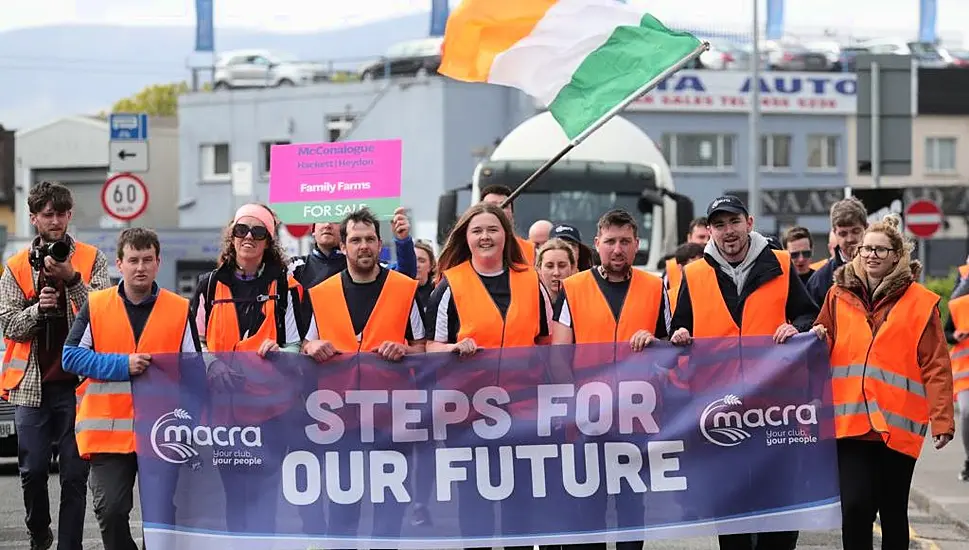 Protesters March To Leinster House Over Future Of Rural Communities