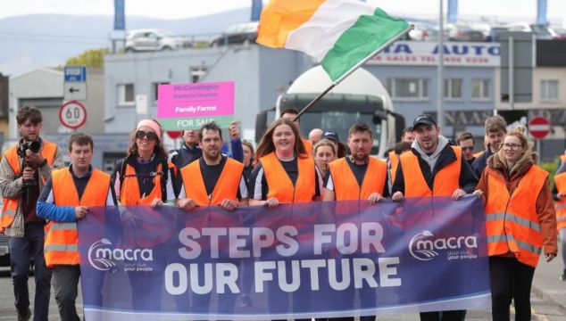 Protesters March To Leinster House Over Future Of Rural Communities