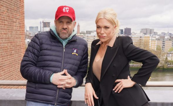 Jason Sudeikis And Hannah Waddingham In Good Spirits Promoting Ted Lasso Series