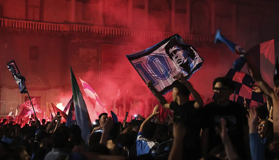 Napoli’s Fans Light Up The Sky As They Celebrate Serie A Title Win